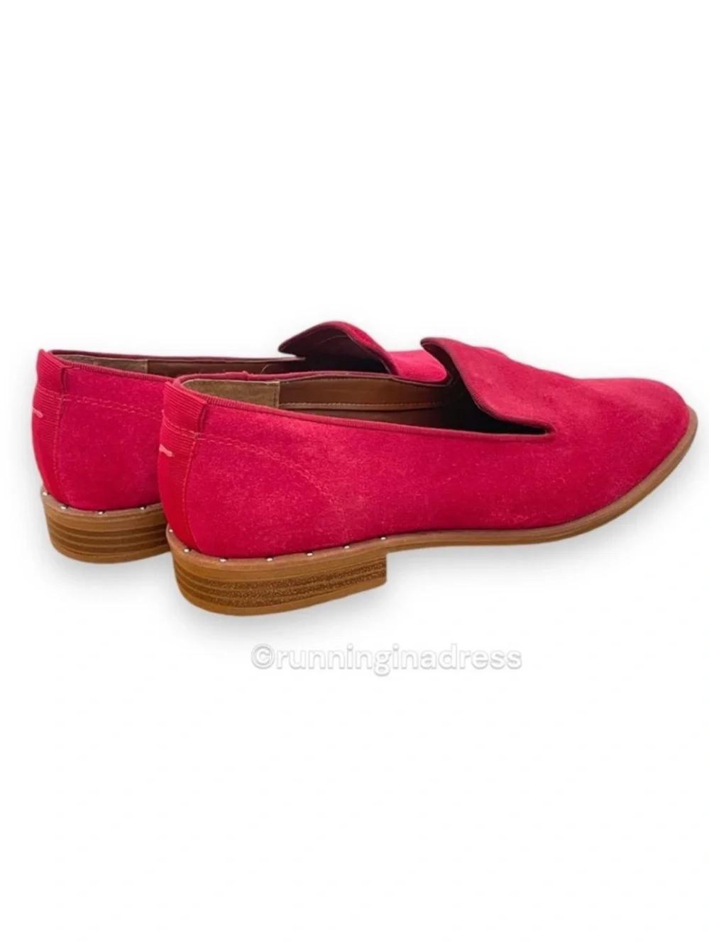 NWOT Franco Sarto Jeena Suede Loafers Cranberry Red Size 9M
